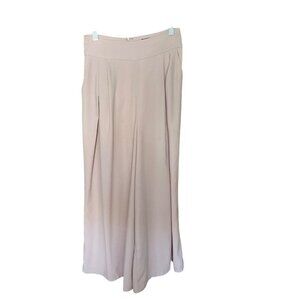 Beulah Style Womens Beige Wide-Leg Pants S 100% Polyester
